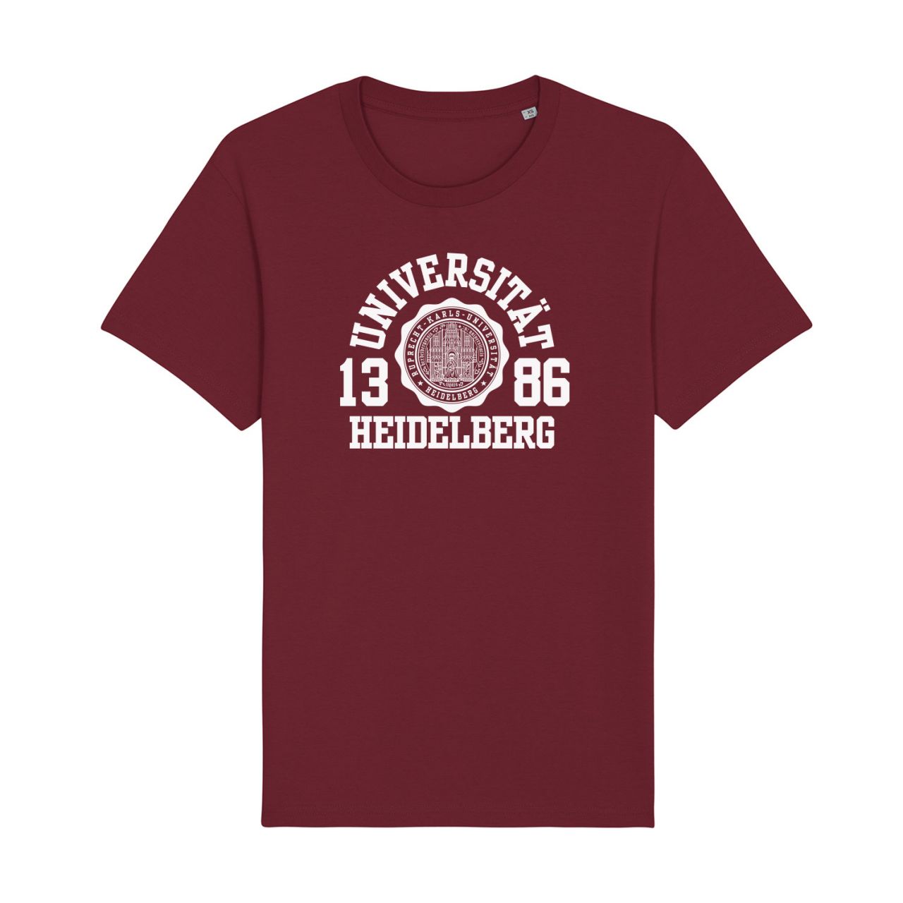 Herren Organic T-Shirt, burgundy, marshall