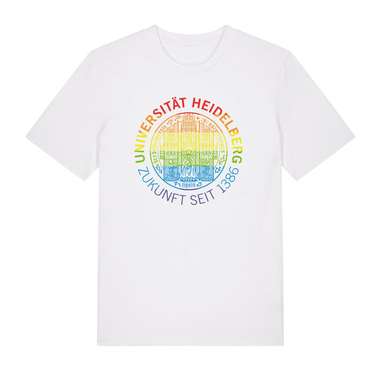 Unisex Organic T-Shirt, white, Regenbogen