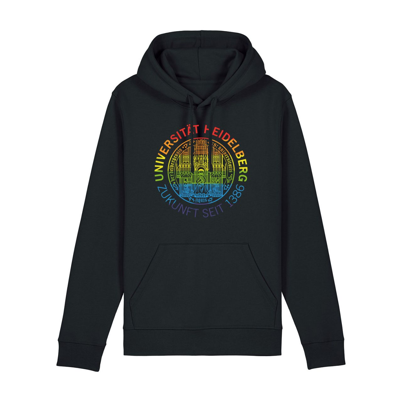 Unisex Hooded Sweatshirt, black, Regenbogen